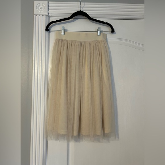Forever 21 Cream Tulle Knee Length Skirt - Picture 2 of 9